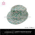 Girls Fedora Hats Floral Pattern beautiful summer sun hats for lady custom design